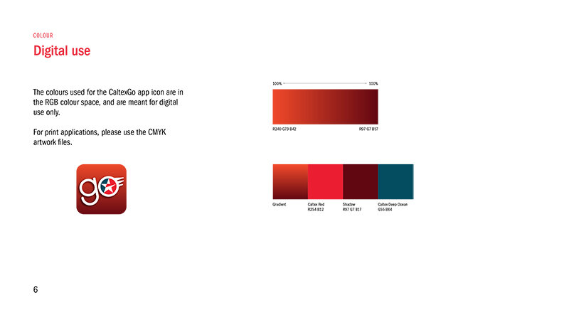 Digital colour specifications: defining the palette and gradients.